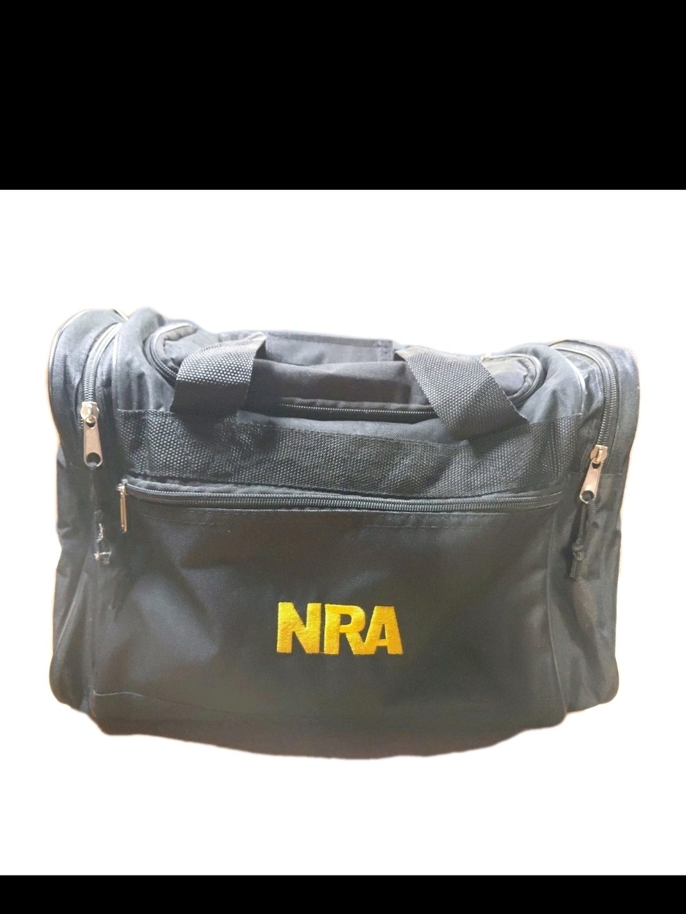 Embroidered Black Men's NRA Duffel Bag A0030